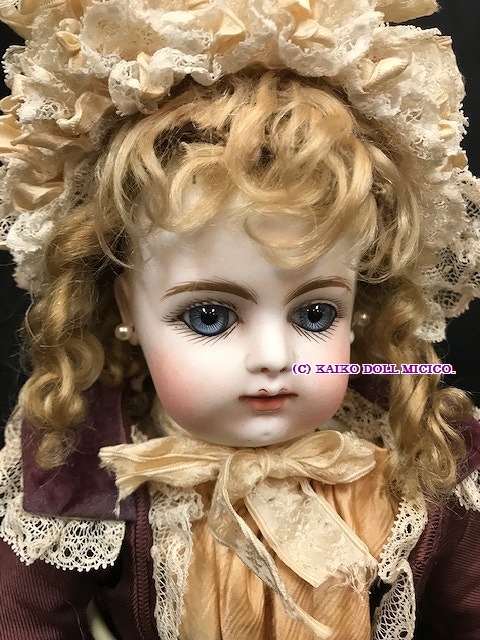 最終値下げレアなP7Gアンティークビスクドール ゴーチェヘッド　ジュモー好きにも ビスクドール ゴーチェ アンティーク ヘッド 希少 天使 人形 一点物